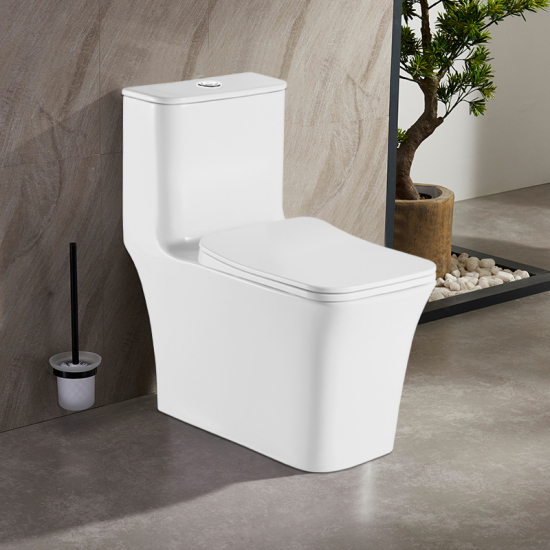 Унитаз моноблок AZARIO Gressa AZ-1111 сиденье микролифт дюропласт тонкое, безободковый