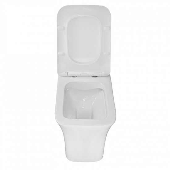 Унитаз моноблок AZARIO Gressa AZ-1111 сиденье микролифт дюропласт тонкое, безободковый