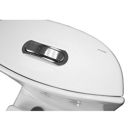 Унитаз моноблок AZARIO Luna AZ-1037 сиденье микролифт дюропласт тонкое, безободковый