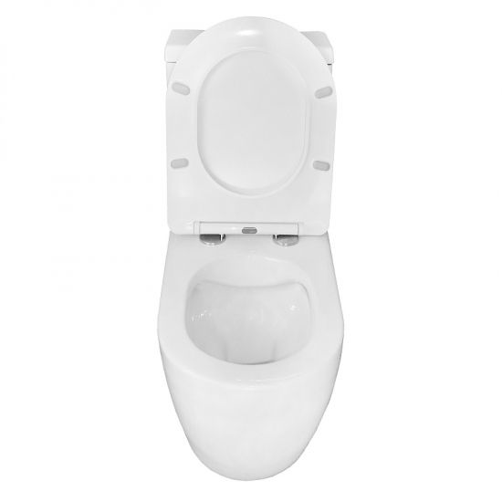 Унитаз моноблок AZARIO Morano AZ-1001 сиденье микролифт дюропласт тонкое, безободковый