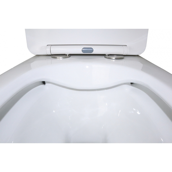 Унитаз моноблок AZARIO Morano AZ-1001 сиденье микролифт дюропласт тонкое, безободковый