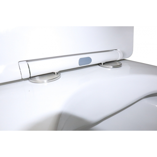 Унитаз моноблок AZARIO Morano AZ-1001 сиденье микролифт дюропласт тонкое, безободковый