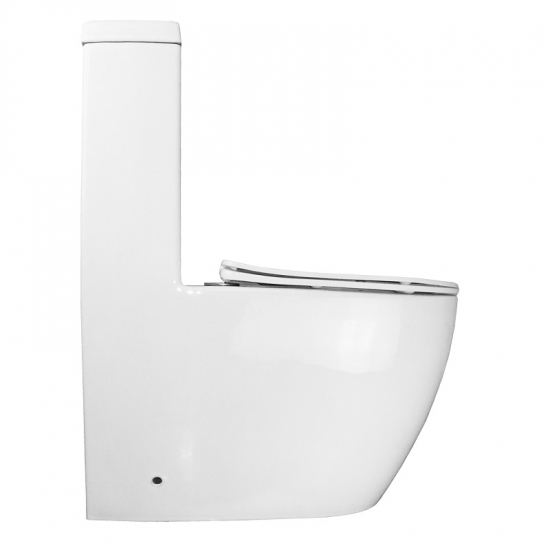 Унитаз моноблок AZARIO Morano AZ-1001 сиденье микролифт дюропласт тонкое, безободковый