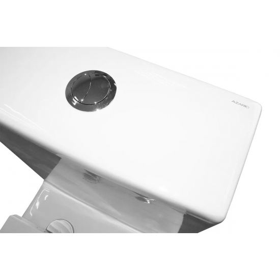 Унитаз моноблок AZARIO Scala AZ-8101 сиденье микролифт дюропласт тонкое, безободковый, торнадо