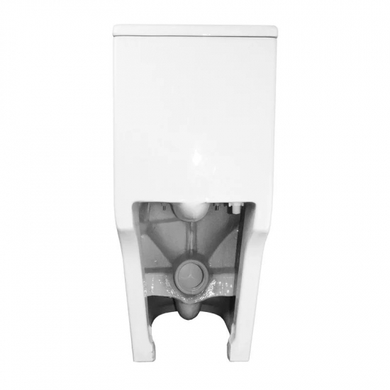 Унитаз моноблок AZARIO Scala AZ-8101 сиденье микролифт дюропласт тонкое, безободковый, торнадо