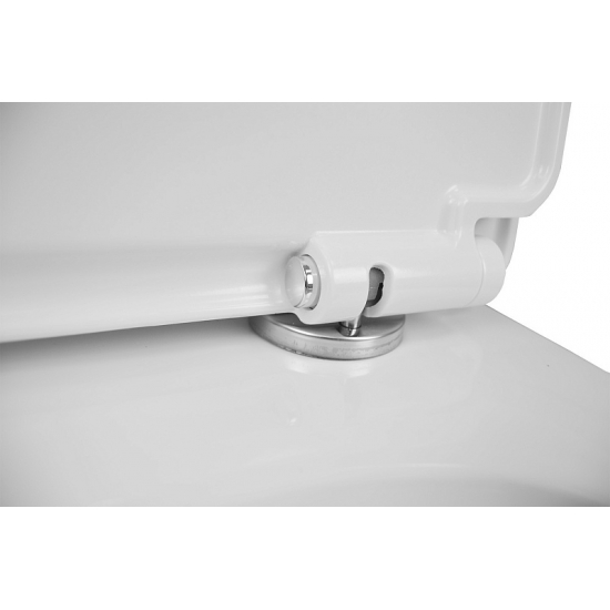 Унитаз моноблок AZARIO Sente AZ-8614B сиденье микролифт дюропласт тонкое, с биде, безободковый