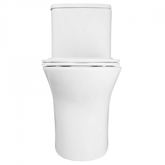 Унитаз моноблок AZARIO Sente AZ-8614B сиденье микролифт дюропласт тонкое, с биде, безободковый