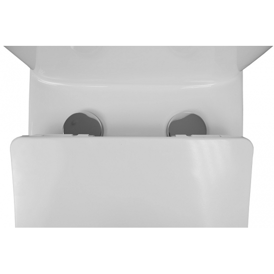 Унитаз моноблок AZARIO Sente AZ-8614B сиденье микролифт дюропласт тонкое, с биде, безободковый