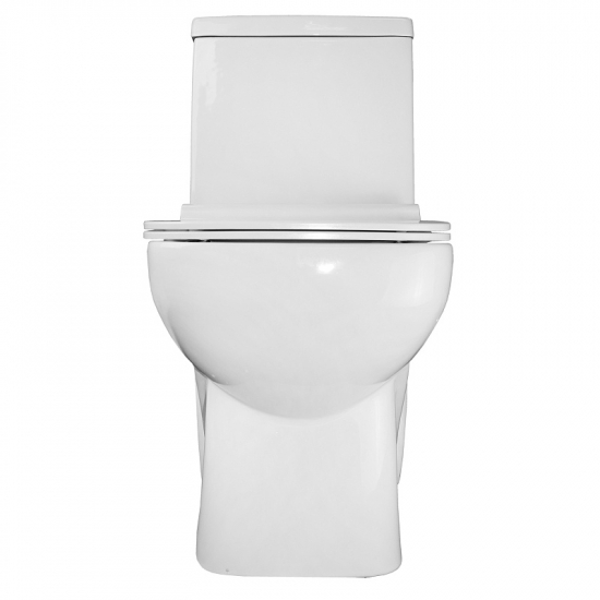 Унитаз моноблок AZARIO Zeno AZ-1169 сиденье микролифт дюропласт тонкое, безободковый