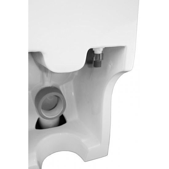 Унитаз моноблок AZARIO Zeno AZ-1169 сиденье микролифт дюропласт тонкое, безободковый