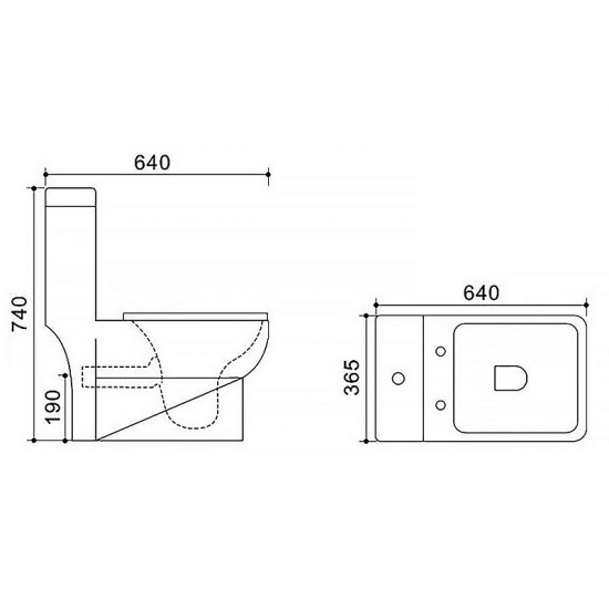 Унитаз моноблок AZARIO Zeno AZ-1169 сиденье микролифт дюропласт тонкое, безободковый