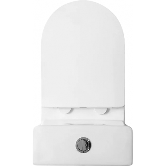 Унитаз моноблок BELBAGNO Lounge BB8618CPR-MN/SC безободковый, с микролифтом