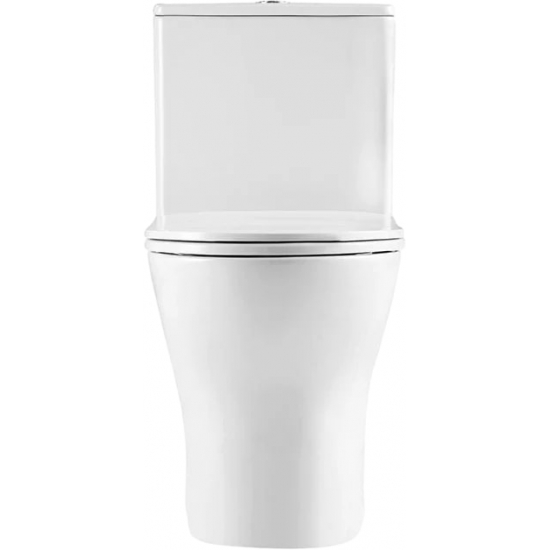 Унитаз моноблок BELBAGNO Lounge BB8618CPR-MN/SC безободковый, с микролифтом