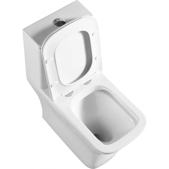 Унитаз моноблок BELBAGNO Neon BB8617CPR-MN/SC безободковый, с микролифтом