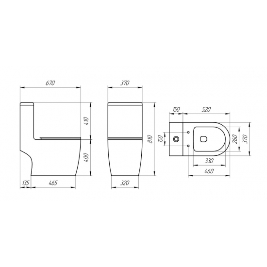 Унитаз моноблок EVA GOLD 5005 сиденье микролифт тонкое, безоботковый