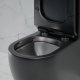 Унитаз моноблок EVA GOLD 5005BM сиденье микролифт тонкое, безоботковый чёрный матовый