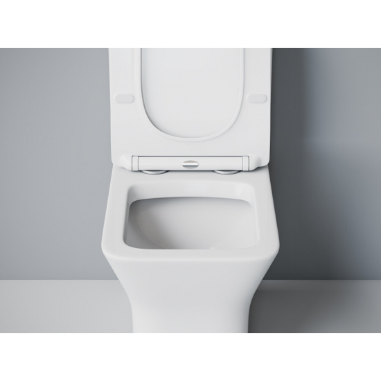 Унитаз моноблок EVA GOLD SM9608 сиденье микролифт тонкое, безободковый