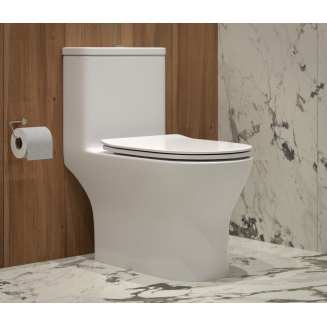 Унитаз моноблок EVA GOLD SM9618 сиденье микролифт тонкое, безоботковый