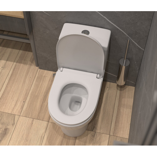 Унитаз моноблок EVA GOLD T1017B сиденье микролифт тонкое, с биде