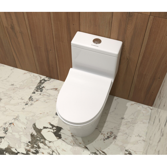 Унитаз моноблок EVA GOLD T1081 сиденье микролифт тонкое, безоботковый