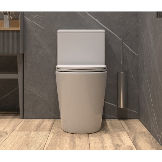 Унитаз моноблок EVA GOLD T1083 сиденье микролифт тонкое, безоботковый круговой смыв