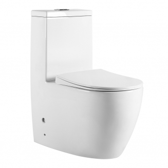 Унитаз моноблок HOLLER Mono Tornado сиденье микролифт дюропласт, белый