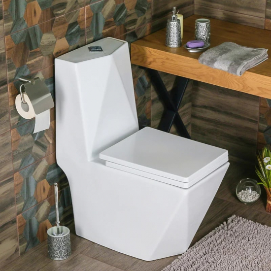 Унитаз моноблок MELANA MLN 800-2007 сиденье микролифт дюропласт, безоботковый