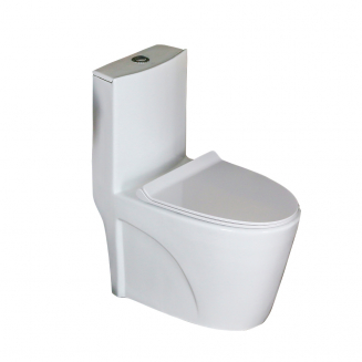 Унитаз моноблок MELANA MLN 800-2010 сиденье микролифт дюропласт тонкое, безоботковый