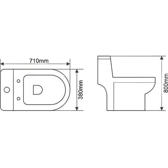 Унитаз моноблок MELANA MLN-800-2806D/2012D сиденье микролифт дюропласт, безоботковый