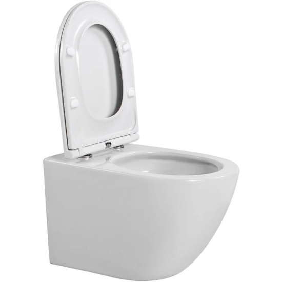 Унитаз подвесной АКВАТЕК Европа AQ1900T-00 безободковый, с микролифтом, смыв торнадо