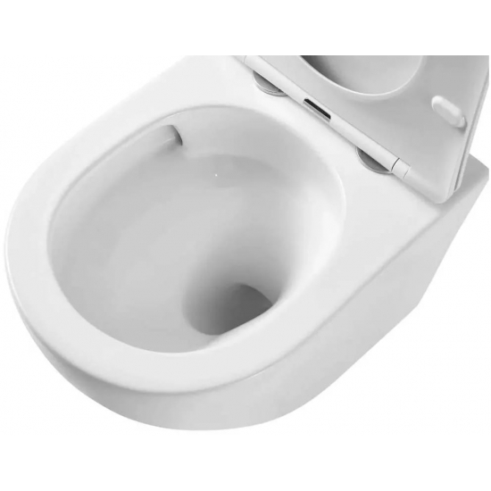 Унитаз подвесной АКВАТЕК Европа AQ1900T-00 безободковый, с микролифтом, смыв торнадо