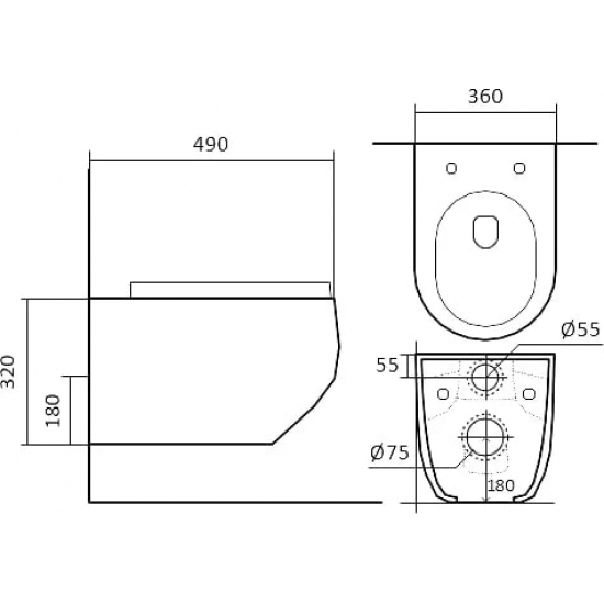 Унитаз подвесной АКВАТЕК Европа AQ1900T-00 безободковый, с микролифтом, смыв торнадо