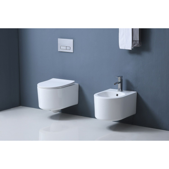 Унитаз подвесной АКВАТЕК Мия AQ2004T-00 безободковый, с микролифтом, смыв торнадо