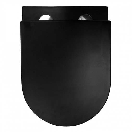 Унитаз подвесной AZARIO Grado AZ-0046N-MB сиденье микролифт, безободковый, чёрный матовый