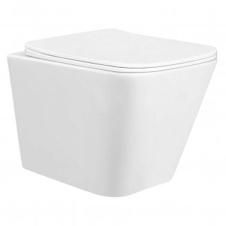 Унитаз подвесной AZARIO Hugo AZ-3103 сиденье микролифт быстросъёмное, безободковый