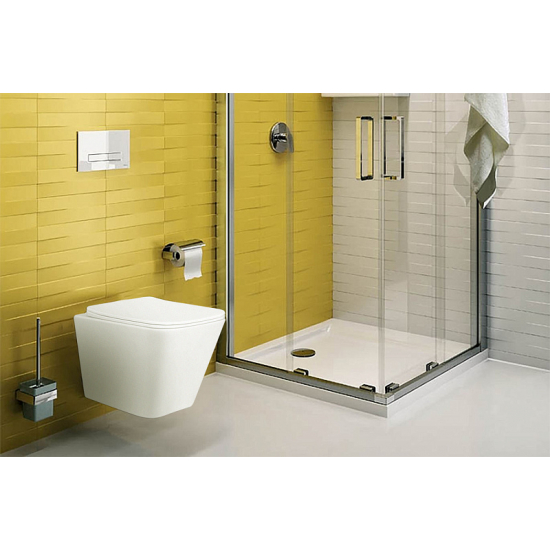 Унитаз подвесной AZARIO Hugo AZ-3103 сиденье микролифт быстросъёмное, безободковый