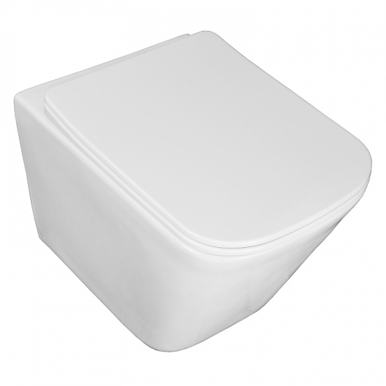 Унитаз подвесной AZARIO Hugo AZ-3103 сиденье микролифт быстросъёмное, безободковый