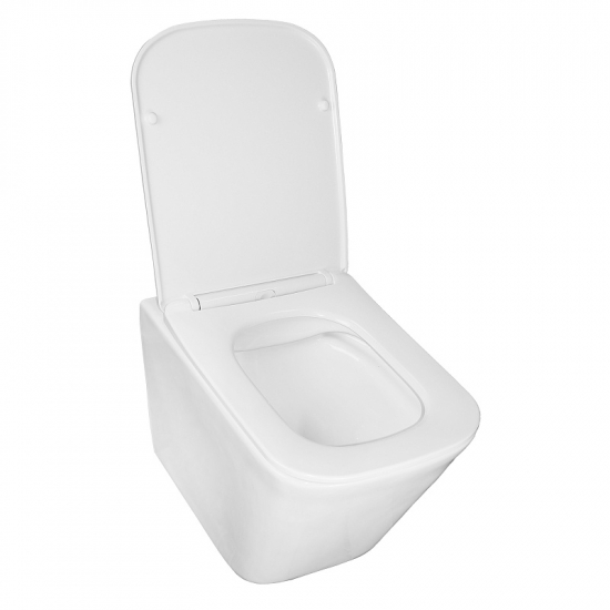 Унитаз подвесной AZARIO Hugo AZ-3103 сиденье микролифт быстросъёмное, безободковый