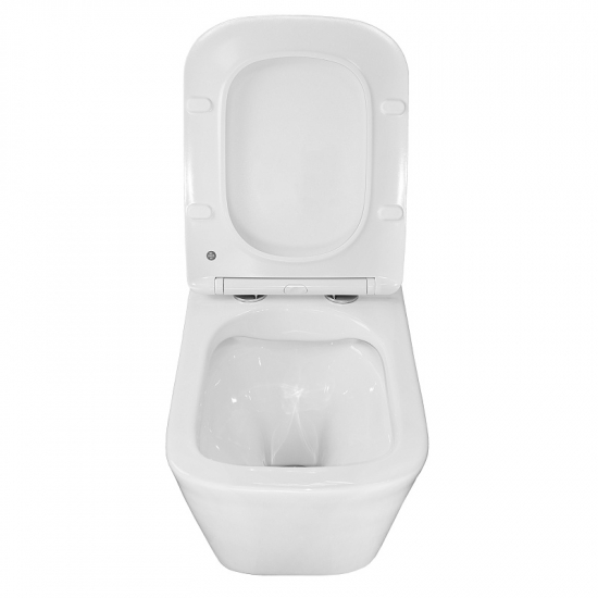 Унитаз подвесной AZARIO Hugo AZ-3103 сиденье микролифт быстросъёмное, безободковый