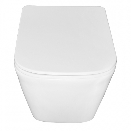 Унитаз подвесной AZARIO Hugo AZ-3103 сиденье микролифт быстросъёмное, безободковый