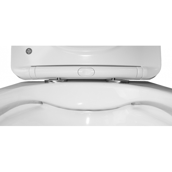 Унитаз подвесной AZARIO Hugo AZ-3103 сиденье микролифт быстросъёмное, безободковый