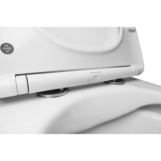 Унитаз подвесной AZARIO Hugo AZ-3103 сиденье микролифт быстросъёмное, безободковый