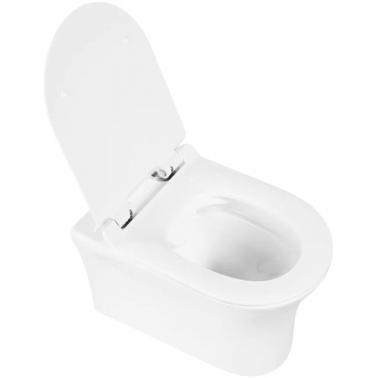 Унитаз подвесной BELBAGNO Ancona BB1224CHR-SM безободковый, с микролифтом