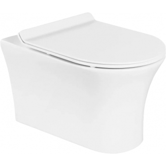 Унитаз подвесной BELBAGNO Ancona BB1224CHR-SM безободковый, с микролифтом