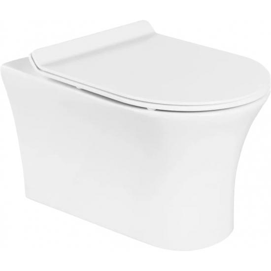 Унитаз подвесной BELBAGNO Ancona BB1224CHR-SM безободковый, с микролифтом