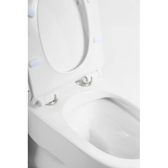 Унитаз подвесной BELBAGNO Onda BB066CHR безободковый, крышка BB2111SC с микролифтом