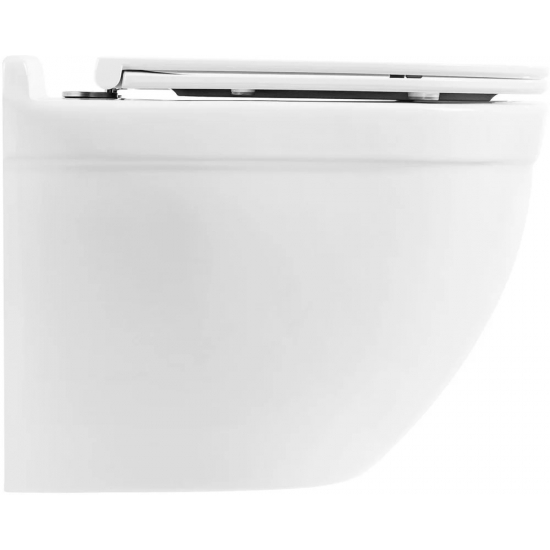 Унитаз подвесной BELBAGNO Senso-R BB017CHR безободковый, крышка BB870SC с микролифтом