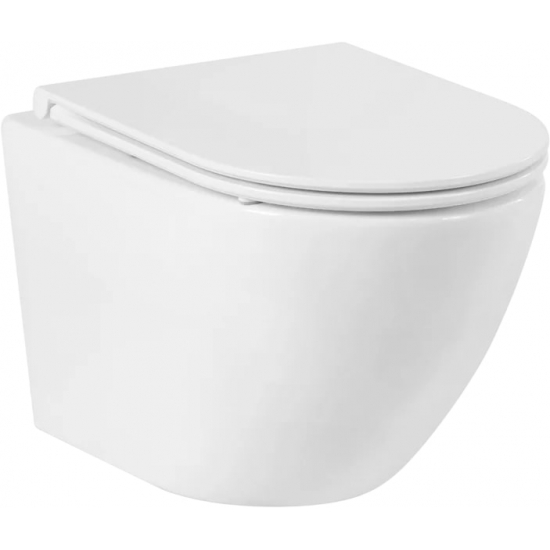 Унитаз подвесной BELBAGNO Sfera-r BB046CHR безободковый, крышка BB870SC с микролифтом