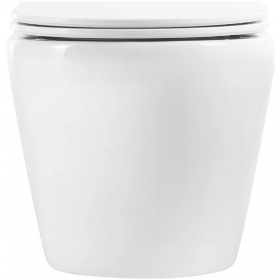 Унитаз подвесной BELBAGNO Sfera-r BB046CHR безободковый, крышка BB870SC с микролифтом