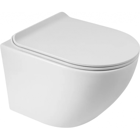 Унитаз подвесной BELBAGNO Sfera-r BB046CHR безободковый, крышка BB901SC с микролифтом